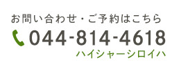 お問い合わせ・ご予約はこちら 044-814-4618